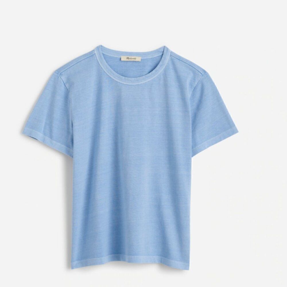 Madewell NS581 Blue Cotton Perfect Crewneck Tee size xs
